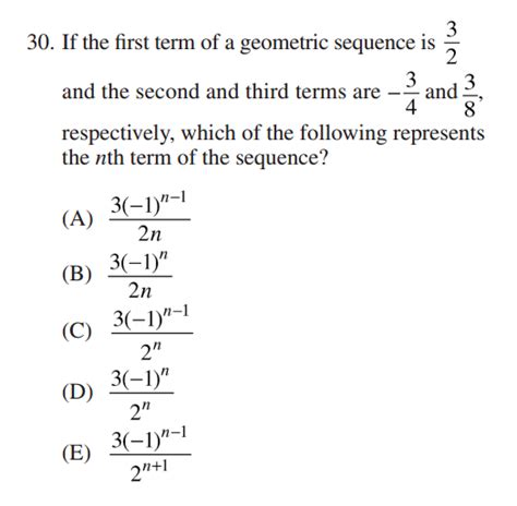 Solved If The First Term Of A Geometric Sequence Is 32 And