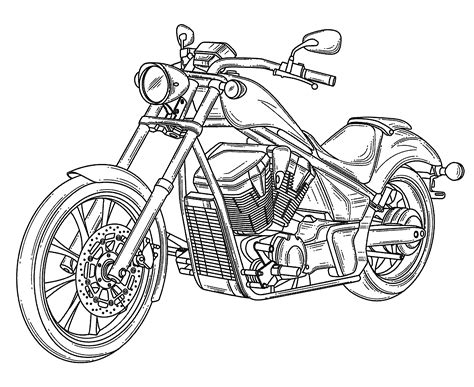 Biker Art Harley Davidson Posters Motorcycle Drawing