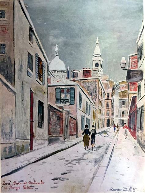 Maurice Utrillo Sacre Coeur De Montmartre And Passage Cottin C1934