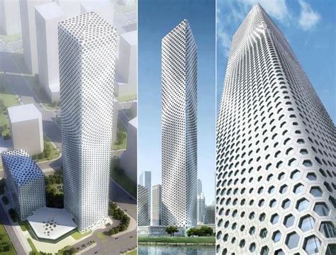 New Chinese Skyscrapers Sinosteel International Plaza Tianjin China