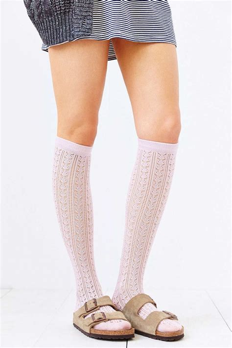 open pointelle knee high sock urban outfitters knee high sock urban outfitters socks