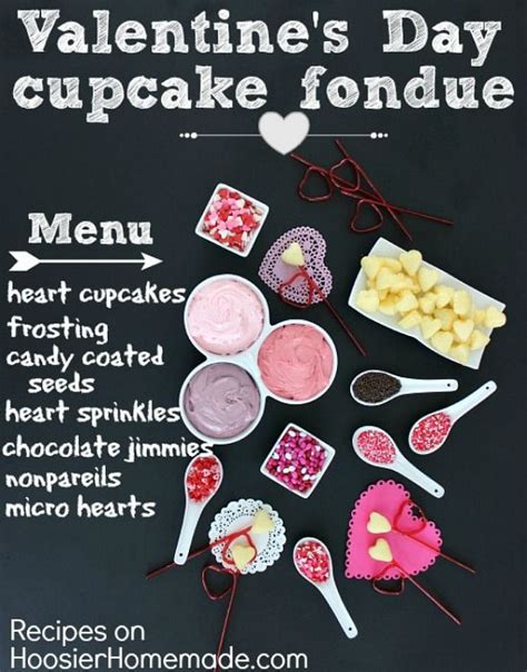 Valentines Day Cupcake Fondue Hoosier Homemade Valentine Day