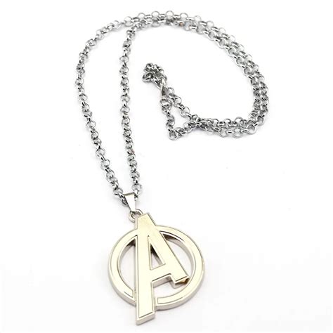2017 The Avengers Necklace A Logo Pendant Fashion Link Chain Necklaces