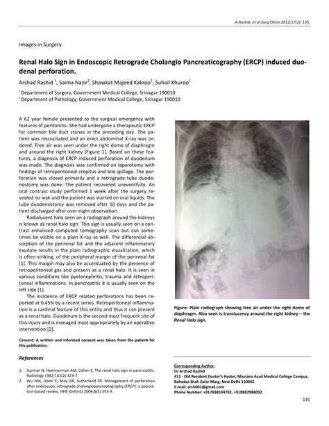 Pdf Renal Halo Sign In Endoscopic Retrograde Cholangio