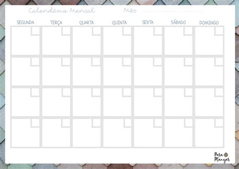 Calendário Mensal Download Gratuito Calendário Ideias De