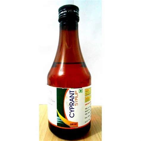 Cyproheptadine Syrup 200 Ml Packaging Type Bottle At Rs 75bottle In