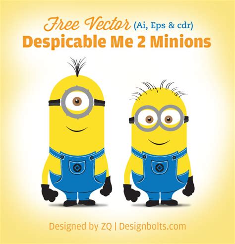 Despicable Me 2 Minions Vector Ai, Eps & Cdr