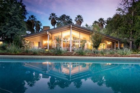 Backyard View House Glowing At Dusk Rees Real Estate Photography