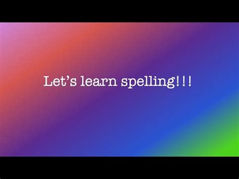 If a word's spelling was standardized prior to sound changes that produced its traditional pronunciation, a spelling because all languages have at least some words which are not spelled as pronounced, even those such as finnish with most words being written phonetically, spelling. Spelling blend words phonetically - YouTube
