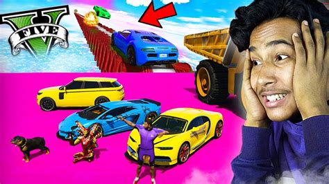 Gta V Franklin Testing Super Cars Vs Massive Speed Bumps Narin The