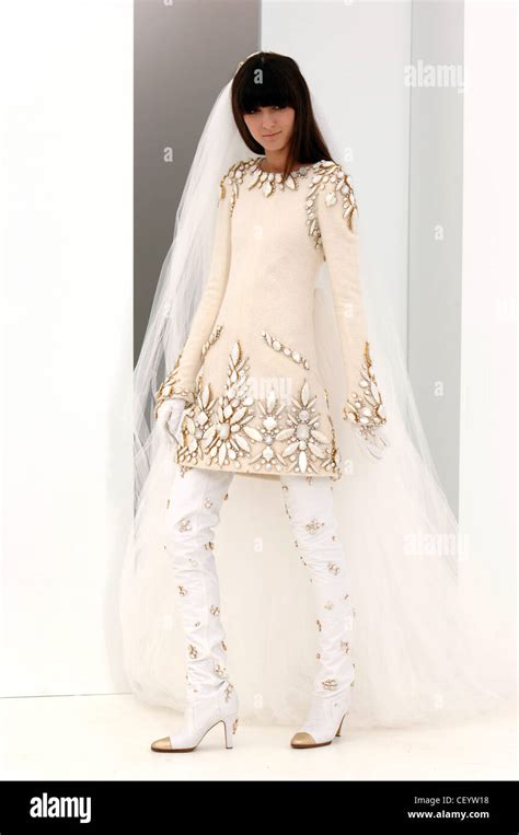 Chanel Paris Haute Couture Autumn Winter Model Irina Lazareanu Wearing
