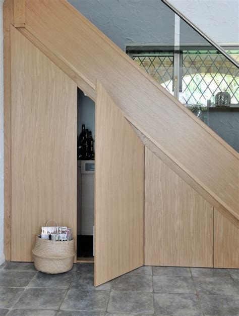 Feature Steps And Under Stair Storage Contemporary Staircase