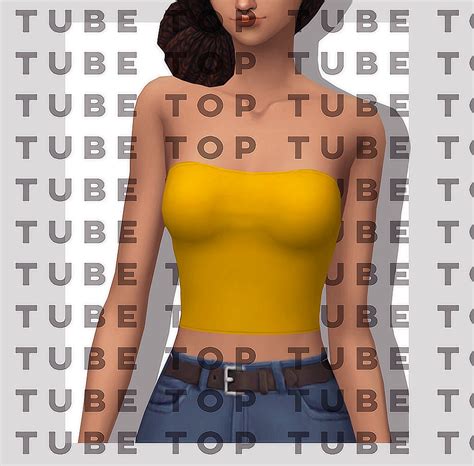 Tube Top By Nessims Via Tumblr Female Clothes Top Bgc Sims 4