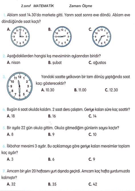 Öğretim Desteği: Zaman Kavramı