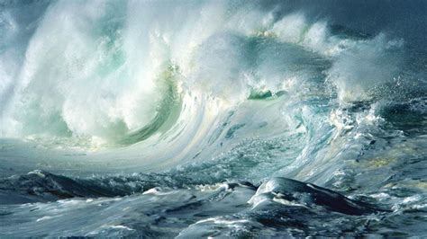 Download Wallpaper 1920x1080 Waves Ocean Storm Elements