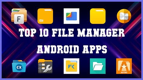 Top 10 File Manager Android App Review Youtube