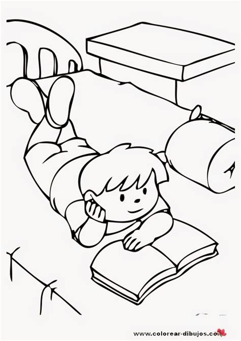 Imagenes para colorear de niños estudiando - Imagui