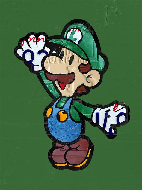 Luigi From Mario Brothers Nintendo Original Vintage Recycled License
