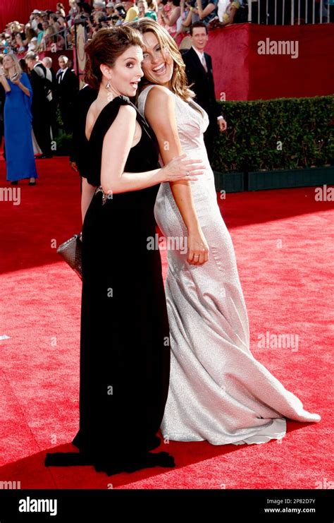 Tina Fey Left And Mariska Hargitay Arrive At The 61st Primetime Emmy