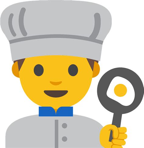 Man Cook Emoji Clipart Emoji Chefe De Cozinha Png Download Full