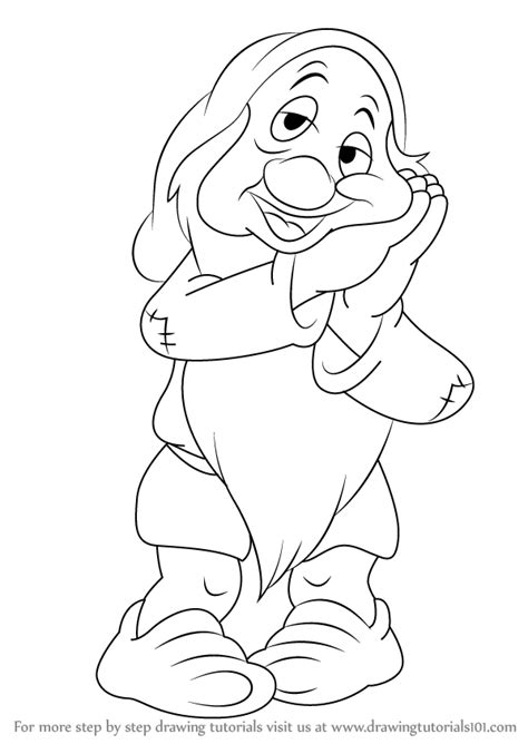 Learn How To Draw Sleepy Dwarf From Snow White And The Seven Dwarfs