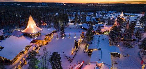 Arctic Circle In Rovaniemi In Lapland Finland Santa Claus Village