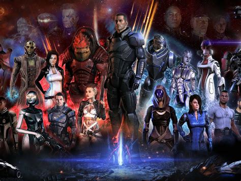 Mass Effect Characters Hd Desktop Wallpaper Widescreen High