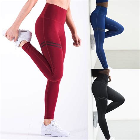 hirigin women sports pants high waist yoga fitness leggings running gym stretch trousers