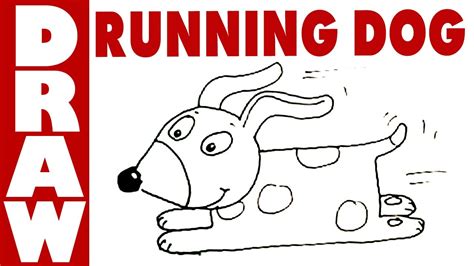 How To Draw A Running Dog Very Easy Youtube