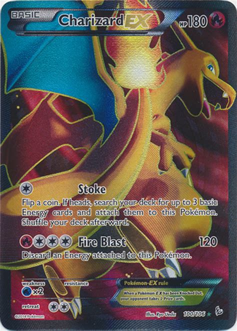 Pokemon X Y Flashfire Single Card Ultra Rare Holo Full Art Charizard Ex