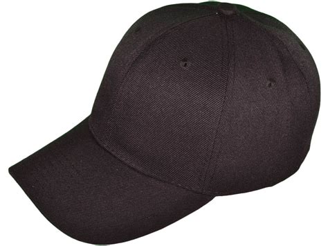 Wholesale 6 Panel Mid Profile Blank Baseball Caps Black