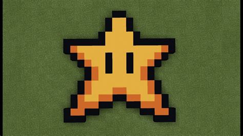 Minecraft Pixel Art Mario Star