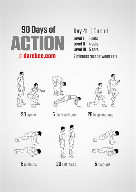 90 Days Of Action By Darebee Full Body Workout Routine Gym Workout