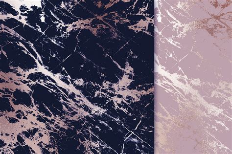 Rose Gold Navy Blue Marble Textures Backgrounds