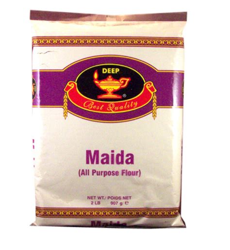 Maida flour is available in both bleached and unbleached varieties, with the bleached varieties having less protein than the unbleached maida. Deep All Purpose Flour (Maida) 2 Lb #32286 | Buy Gourmet ...