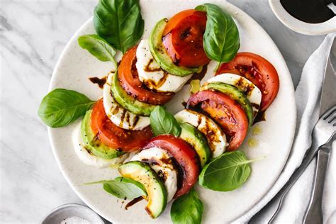 Avocado Caprese Salad Downshiftology