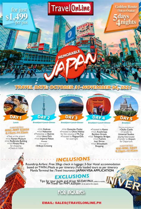 2021 Japan All In Tour Packages Travelonline Philippines