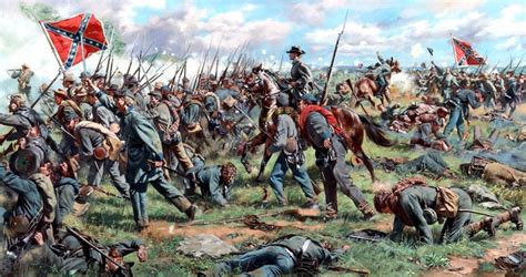 1863 07 03 Gettysburg Picketts Charge Toward The Angle Don