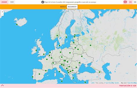 Mapa para jugar. ¿Dónde está? Capitales de Europa - Mapas Interactivos