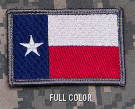 Texas Flag Military Tactical Morale Patch With Velcro Hook Back 3 X