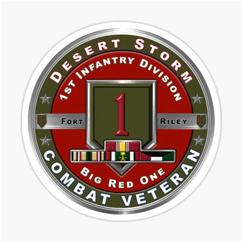 1st Infantry Division Desert Storm Combat Veteran Sticker For Sale By