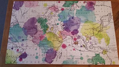Pastel World Map 1000pcs From Typo Rjigsawpuzzles