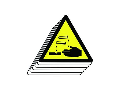 Corrosive Symbol Labels Mm Hazard Signs Safe Industrial