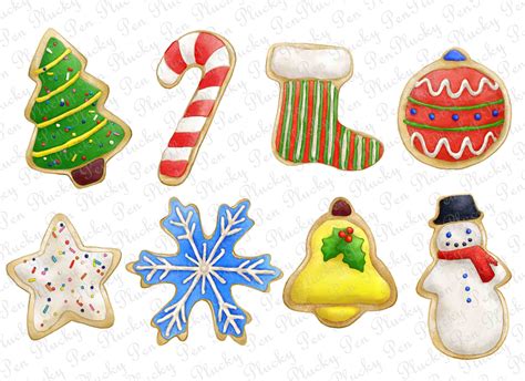 Christmas Cookies Clipart Instant Digital Download Sugar Cookies