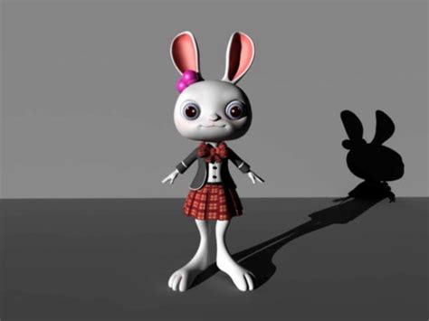 Bunny Girl Cartoon Animal Free 3d Model Ma Mb Open3dmodel
