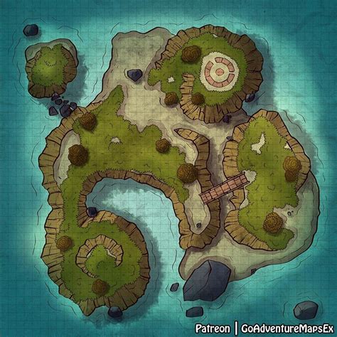 Battlemap 42 X 42 4000 X 4500 Island Art Isalnd Map Fantasymaps