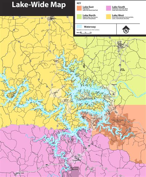 31 Lake Of The Ozarks Map W Mile Markers Maps Database Source