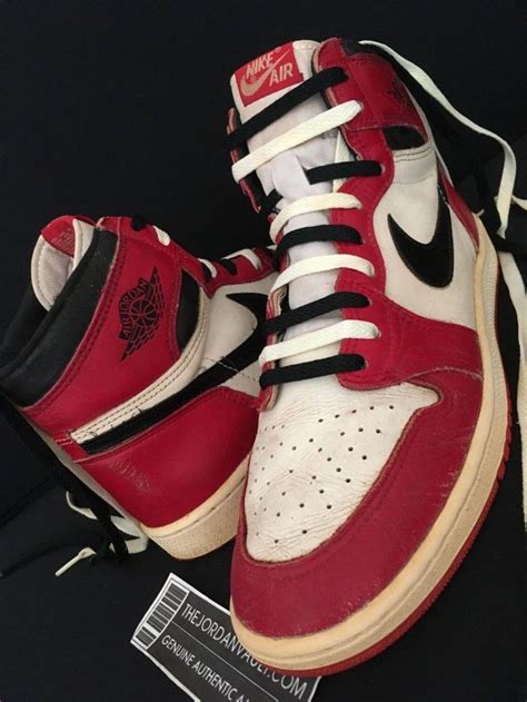 1985 Nike Air Jordan 1 Original White Black Red Chicago Sz 12