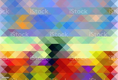 Colorful Triangle Abstract Pixelation Vector Background Image 061 Stock