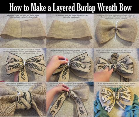 Burlap Bow Step By Step Tutorial Burlap Projects Burlap Crafts Wreath
